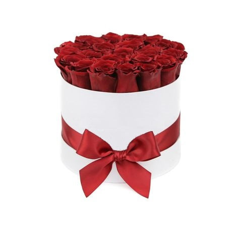 24 Red Roses in a box