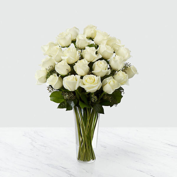 24 White Roses